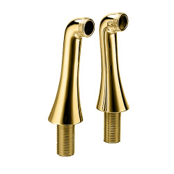 2 colonnettes hautes 130 mm mm 3/4" doré Hydrotherapie CH16052