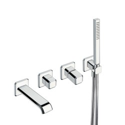 Facade Mitigeur Encastre Bain Douche Italy Poignee Chrome Ex It108 IT10251 CRISTINA 